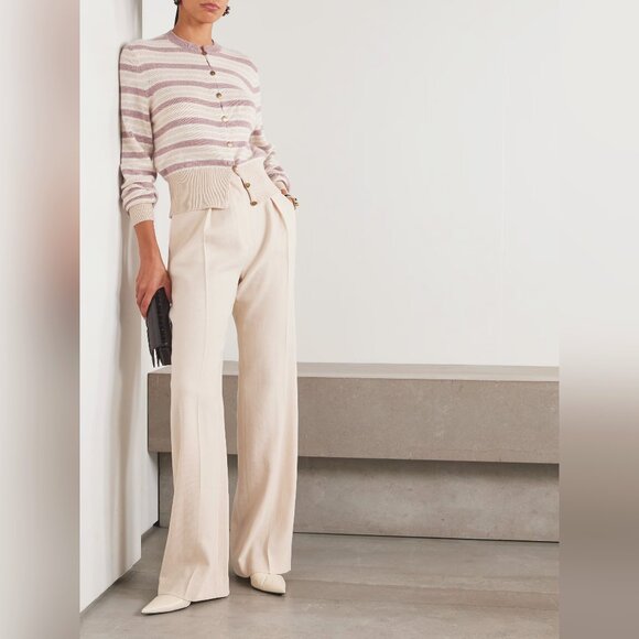 LORO PIANA Striped cashmere cardigan - Picture 1 of 10